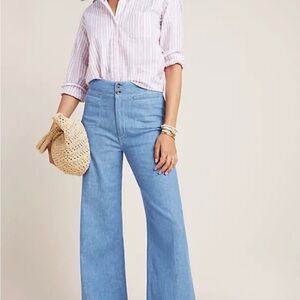 Pilcro and the Letterpress Wide Leg Trouser Jeans Size 32